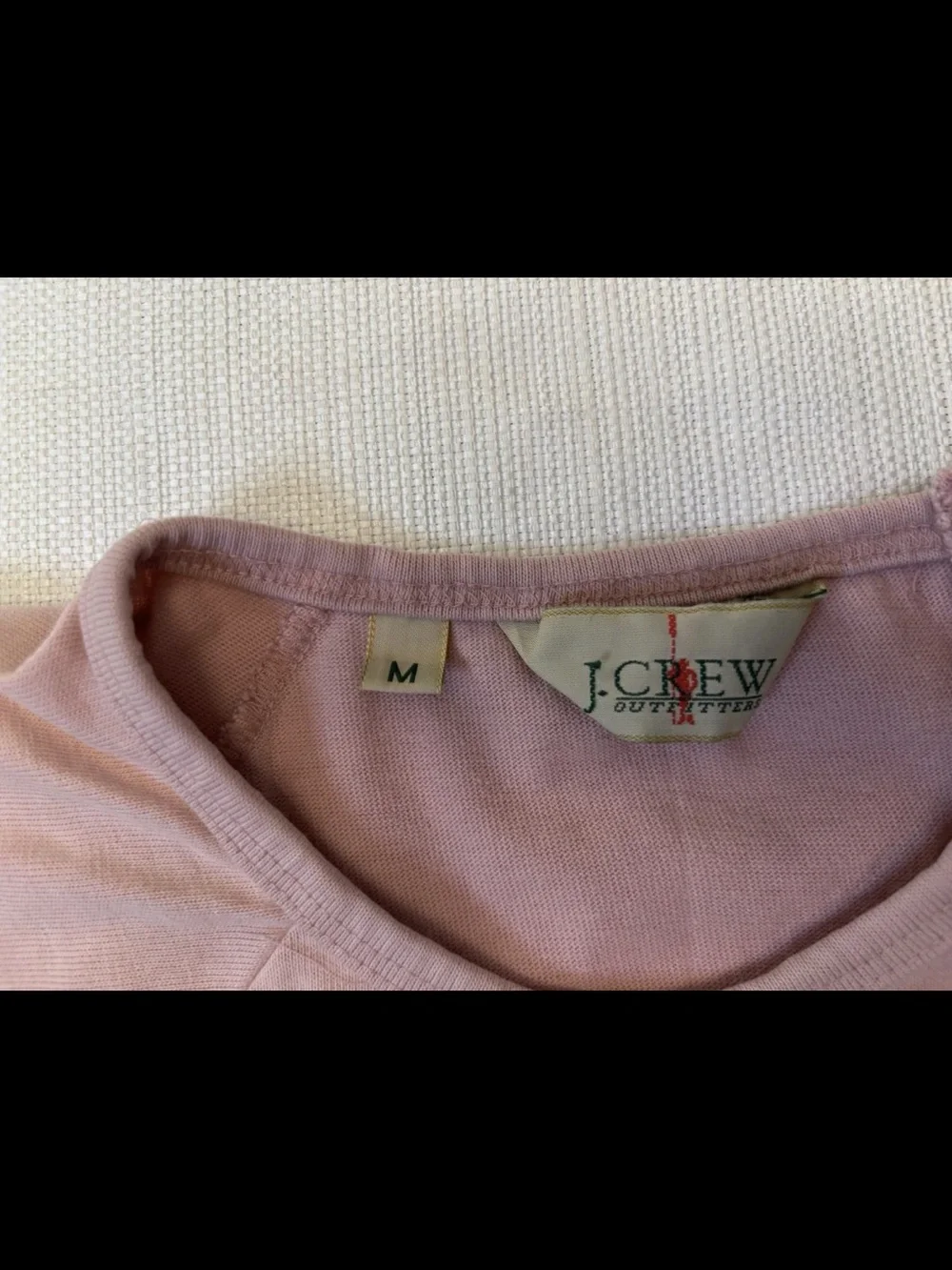 Vintage 90’s J.Crew Sweatshirt Women’s Medium Pink Gray Cotton Crewneck USA